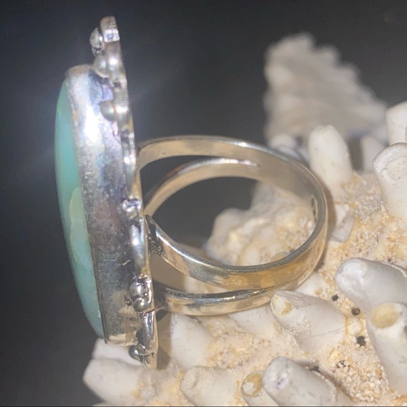 Sale* Amazonite Handcrafted Natural Gemstone ring - Picture 4 of 7